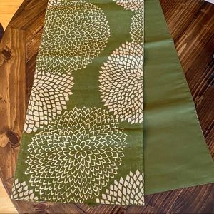 Green Floral 72” Table Runner Table Decor